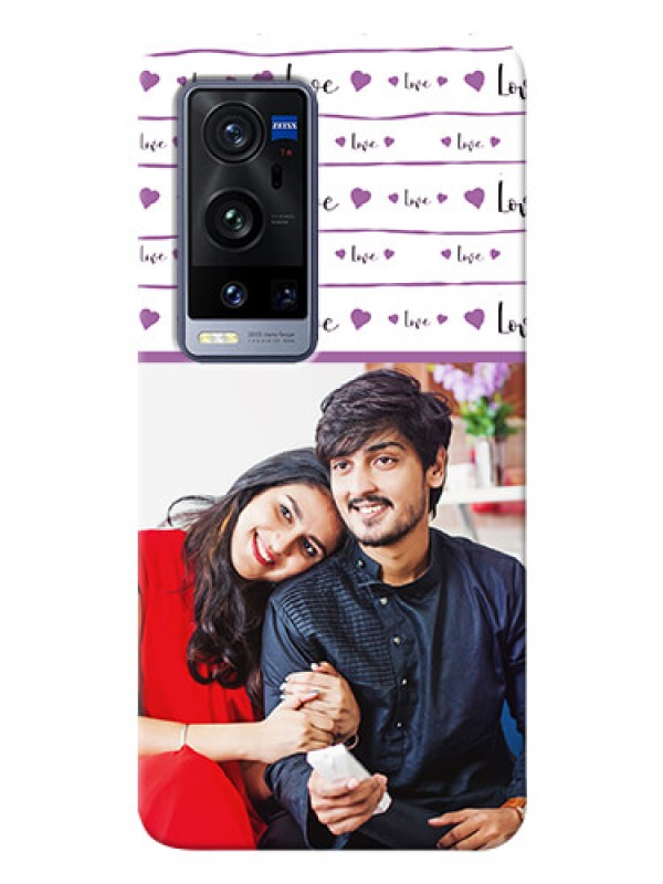 Custom Vivo X60 Pro Plus 5G Mobile Back Covers: Couples Heart Design