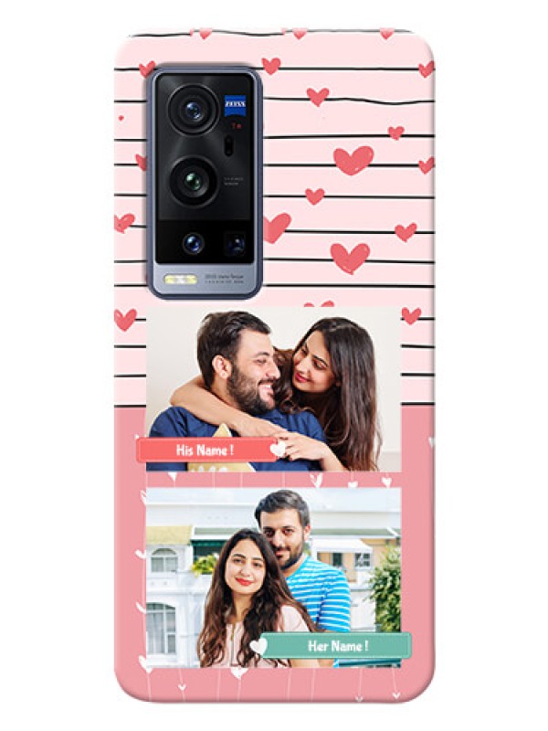 Custom Vivo X60 Pro Plus 5G custom mobile covers: Photo with Heart Design