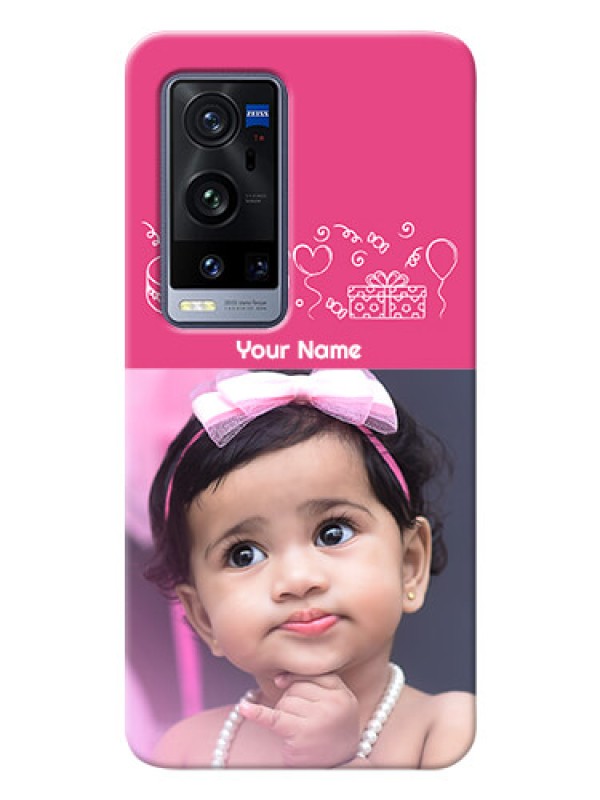 Custom Vivo X60 Pro Plus 5G Custom Mobile Cover with Birthday Line Art Design