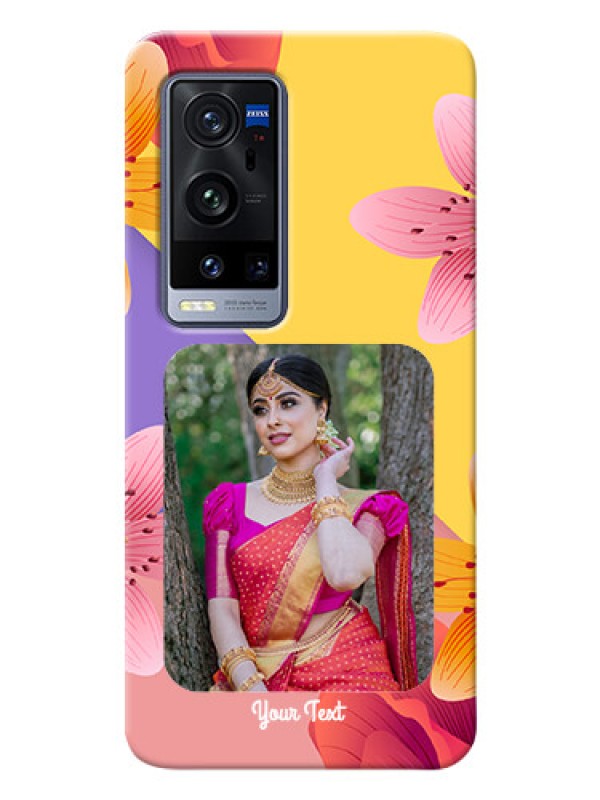 Custom Vivo X60 Pro Plus 5G Mobile Covers: 3 Image With Vintage Floral Design