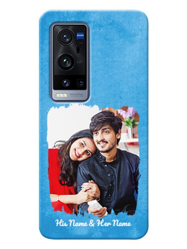 Custom Vivo X60 Pro Plus 5G custom mobile cases: Blue Color Vintage Design