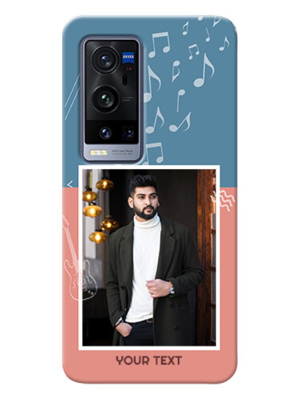 Custom Vivo X60 Pro Plus 5G Phone Back Covers with Color Musical Note Design