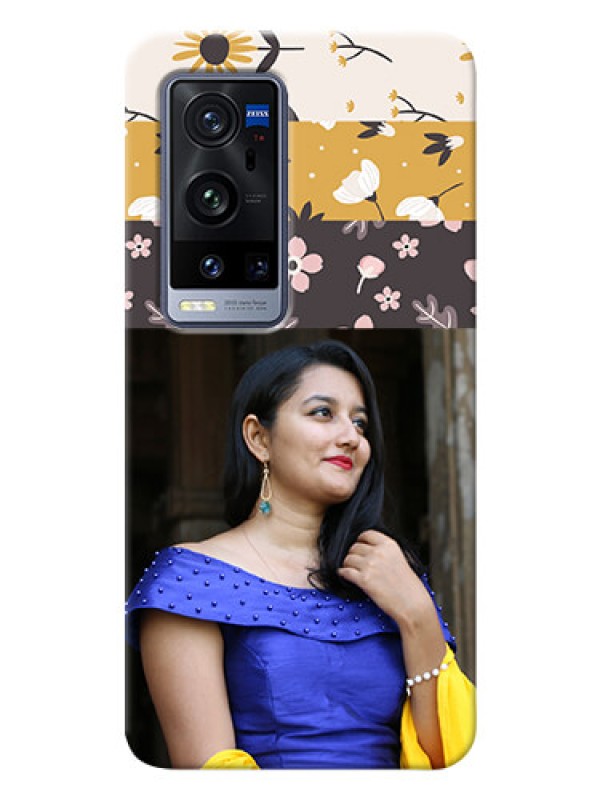 Custom Vivo X60 Pro Plus 5G mobile cases online: Stylish Floral Design