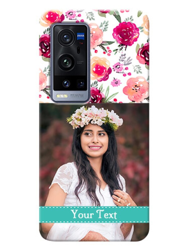 Custom Vivo X60 Pro Plus 5G Personalized Mobile Cases: Watercolor Floral Design