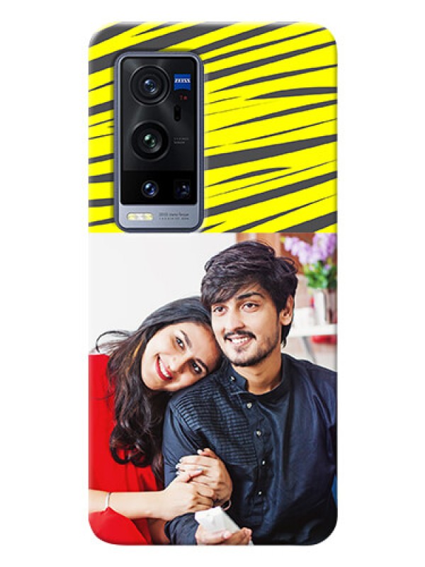 Custom Vivo X60 Pro Plus 5G Personalised mobile covers: Yellow Abstract Design