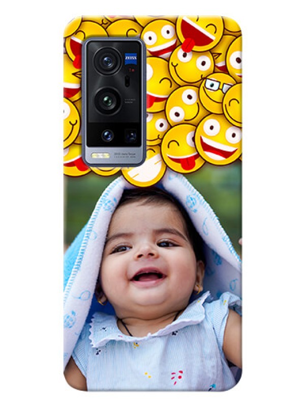 Custom Vivo X60 Pro Plus 5G Custom Phone Cases with Smiley Emoji Design