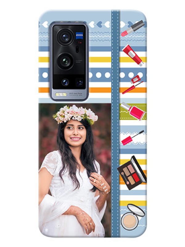Custom Vivo X60 Pro Plus 5G Personalized Mobile Cases: Makeup Icons Design