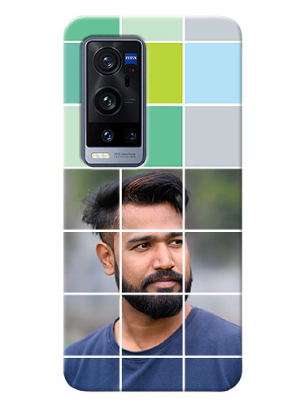 Custom Vivo X60 Pro Plus 5G personalised phone covers with white box pattern 