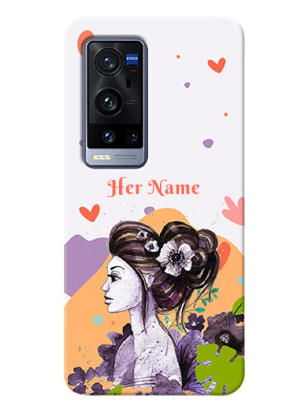 Custom Vivo X60 Pro Plus 5G Custom Mobile Case with Woman And Nature Design