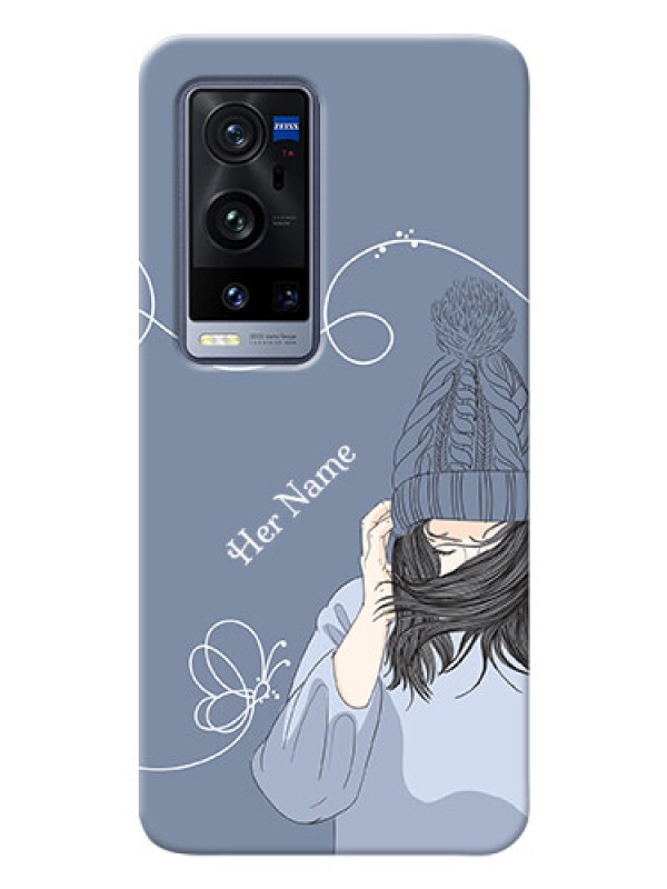 Custom Vivo X60 Pro Plus 5G Custom Mobile Case with Girl in winter outfit Design