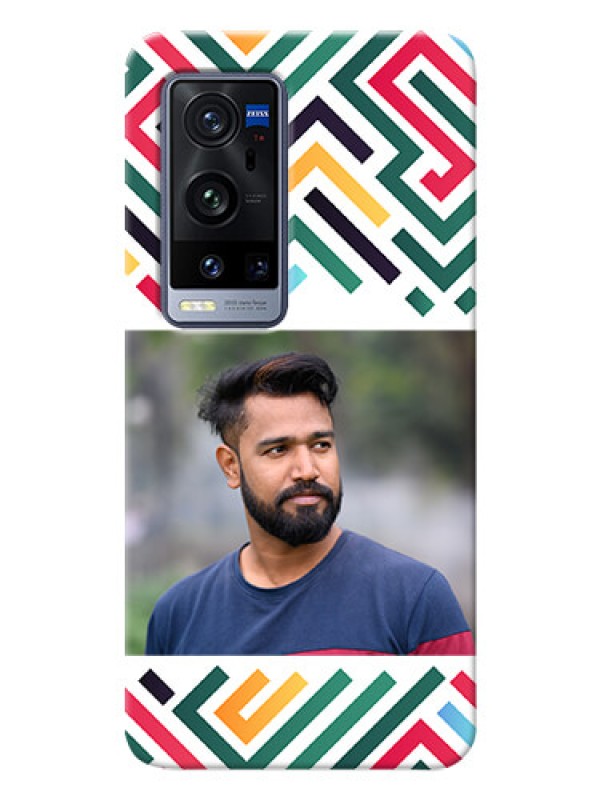 Custom Vivo X60 Pro Plus 5G Custom Mobile Case with Colorful Maze Pattern Design