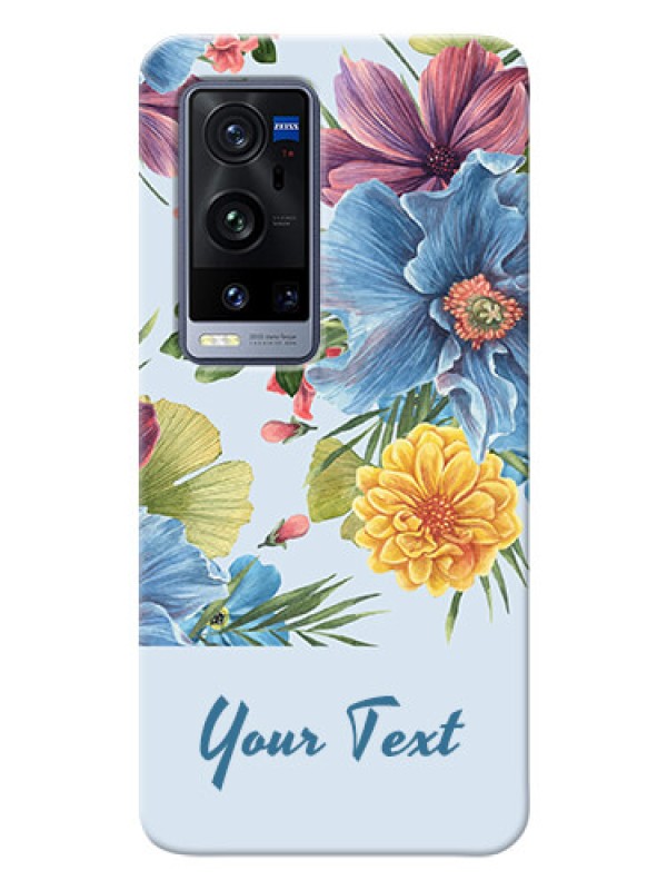 Custom Vivo X60 Pro Plus 5G Custom Phone Cases: Stunning Watercolored Flowers Painting Design