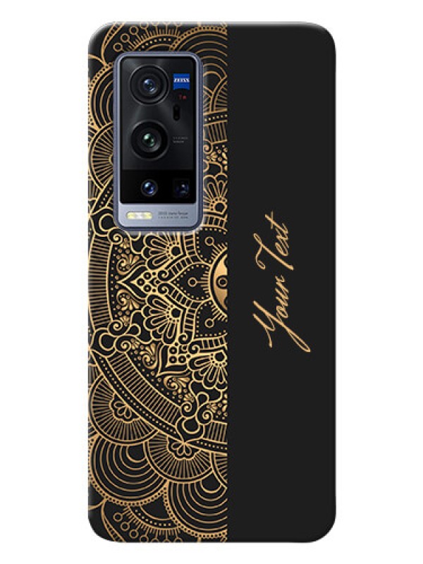 Custom Vivo X60 Pro Plus 5G Back Covers: Mandala art with custom text Design