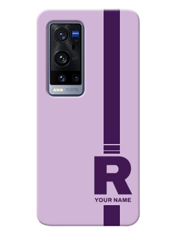 Custom Vivo X60 Pro Plus 5G Custom Phone Covers: Simple dual tone stripe with name Design