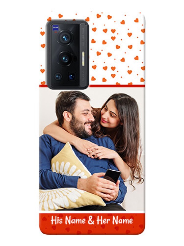 Custom Vivo X70 Pro 5G Phone Back Covers: Orange Love Symbol Design