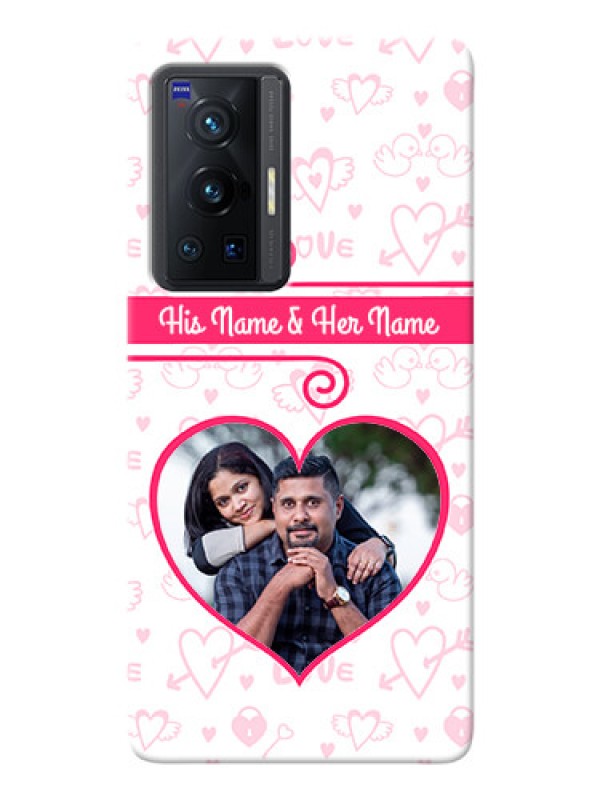 Custom Vivo X70 Pro 5G Personalized Phone Cases: Heart Shape Love Design