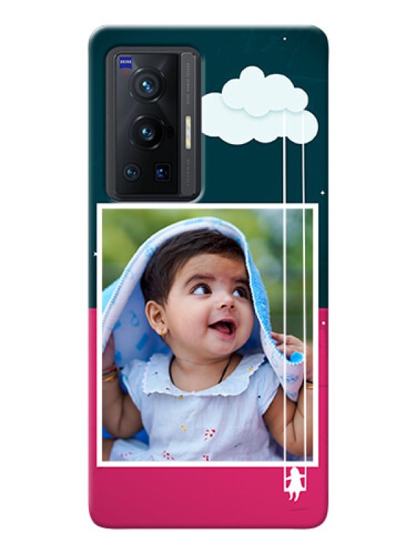 Custom Vivo X70 Pro 5G custom phone covers: Cute Girl with Cloud Design