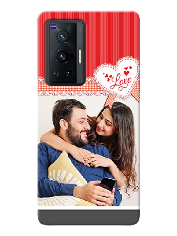 Custom Vivo X70 Pro 5G phone cases online: Red Love Pattern Design