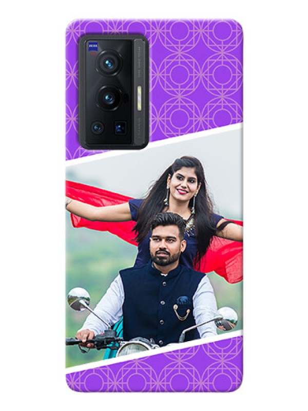 Custom Vivo X70 Pro 5G mobile back covers online: violet Pattern Design