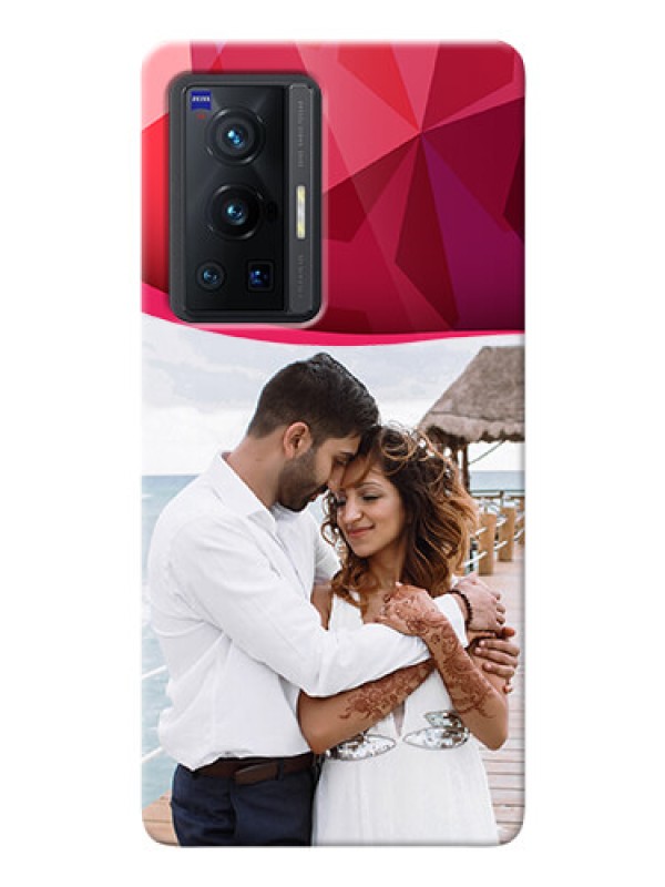 Custom Vivo X70 Pro 5G custom mobile back covers: Red Abstract Design