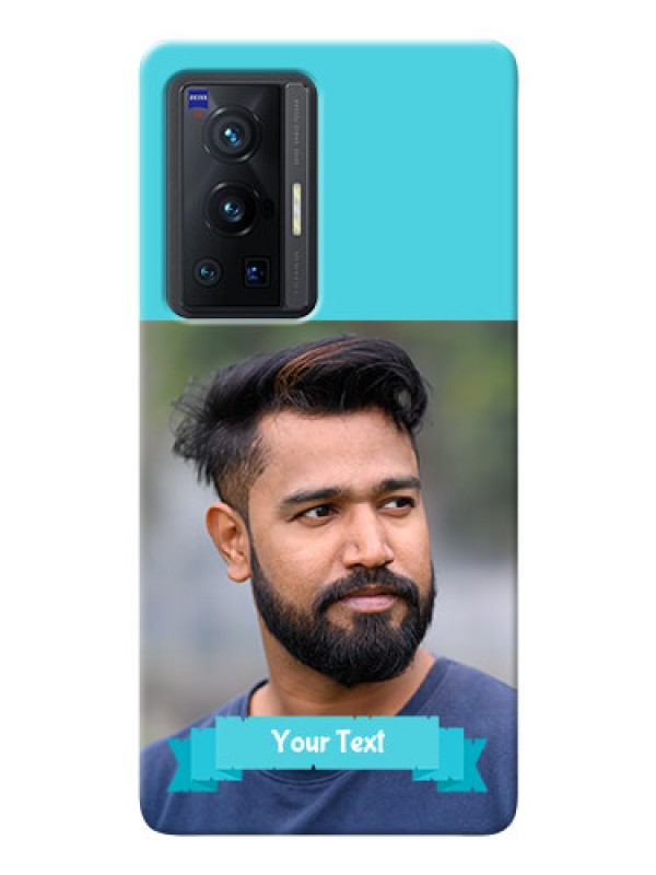 Custom Vivo X70 Pro 5G Personalized Mobile Covers: Simple Blue Color Design