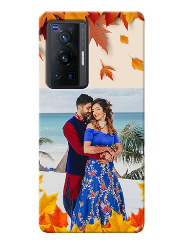 Custom Vivo X70 Pro 5G Mobile Phone Cases: Autumn Maple Leaves Design