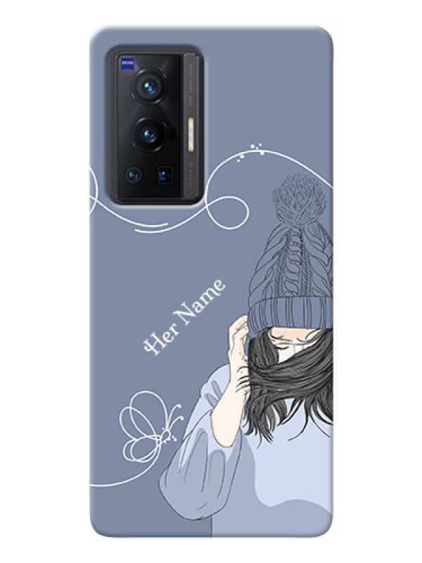 Custom Vivo X70 Pro 5G Custom Mobile Case with Girl in winter outfit Design