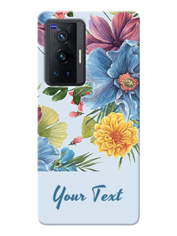 Custom Vivo X70 Pro 5G Custom Phone Cases: Stunning Watercolored Flowers Painting Design