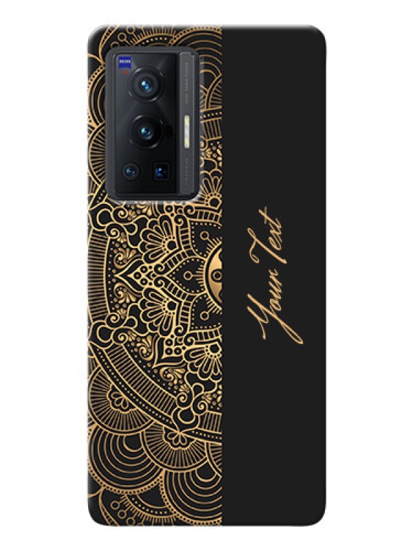 Custom Vivo X70 Pro 5G Back Covers: Mandala art with custom text Design