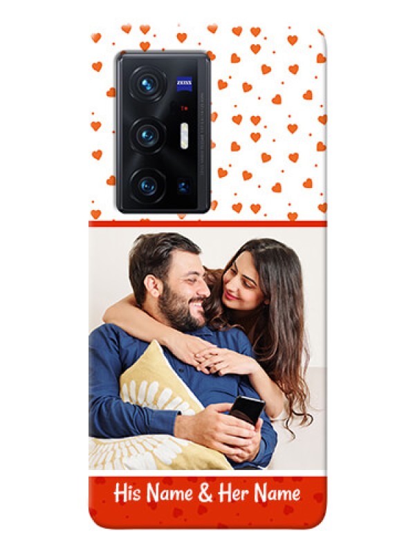 Custom Vivo X70 Pro Plus 5G Phone Back Covers: Orange Love Symbol Design