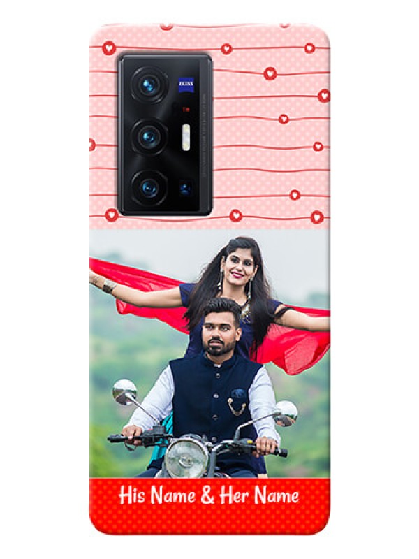 Custom Vivo X70 Pro Plus 5G Custom Phone Cases: Red Pattern Case Design