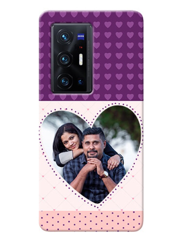 Custom Vivo X70 Pro Plus 5G Mobile Back Covers: Violet Love Dots Design