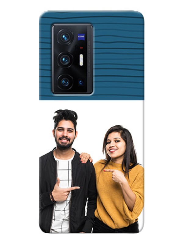 Custom Vivo X70 Pro Plus 5G Custom Phone Cases: Blue Pattern Cover Design