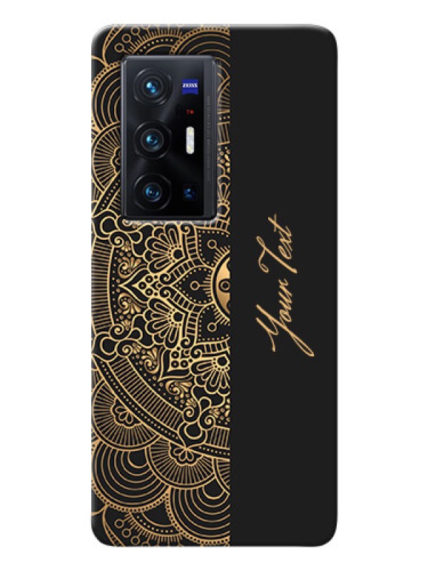 Custom Vivo X70 Pro Plus 5G Back Covers: Mandala art with custom text Design