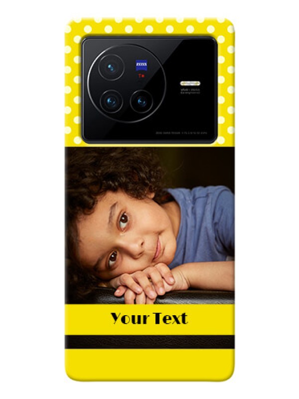 Custom Vivo X80 5G Custom Mobile Covers: Bright Yellow Case Design