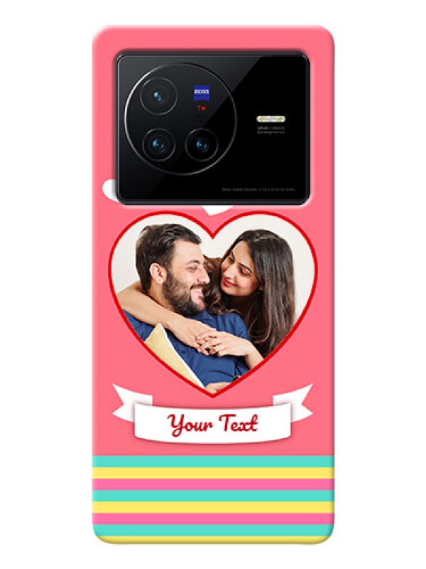 Custom Vivo X80 5G Personalised mobile covers: Love Doodle Design