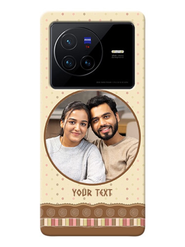 Custom Vivo X80 5G Mobile Cases: Brown Dotted Mobile Case Design