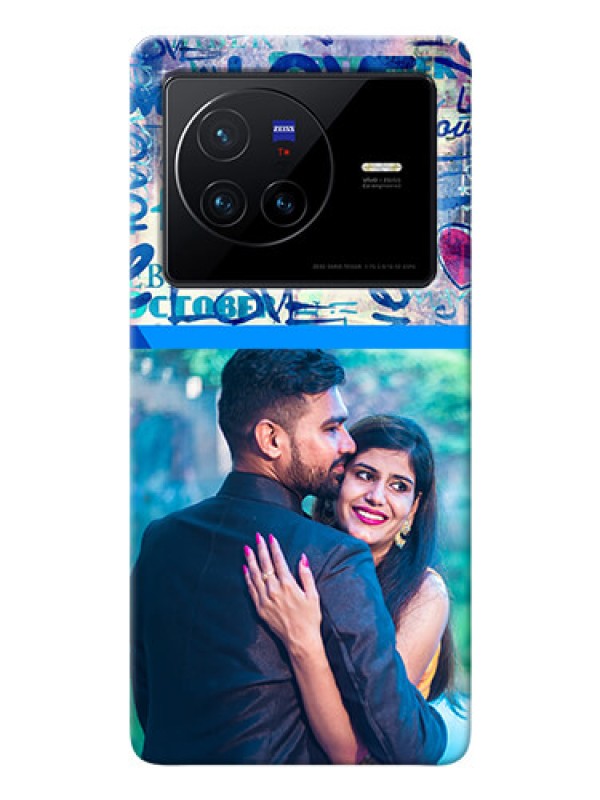 Custom Vivo X80 5G Mobile Covers Online: Colorful Love Design