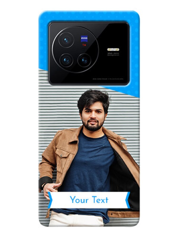 Custom Vivo X80 5G Personalized Mobile Covers: Simple Blue Color Dotted Design