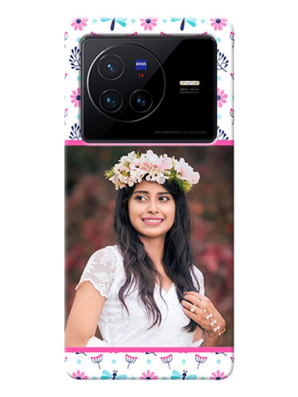 Custom Vivo X80 5G Mobile Covers: Colorful Flower Design