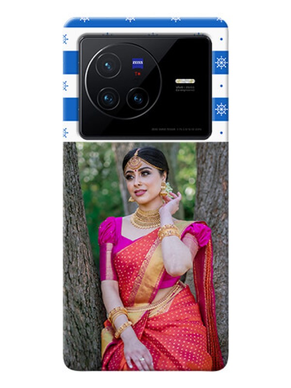 Custom Vivo X80 5G custom mobile covers: Snow Pattern Design