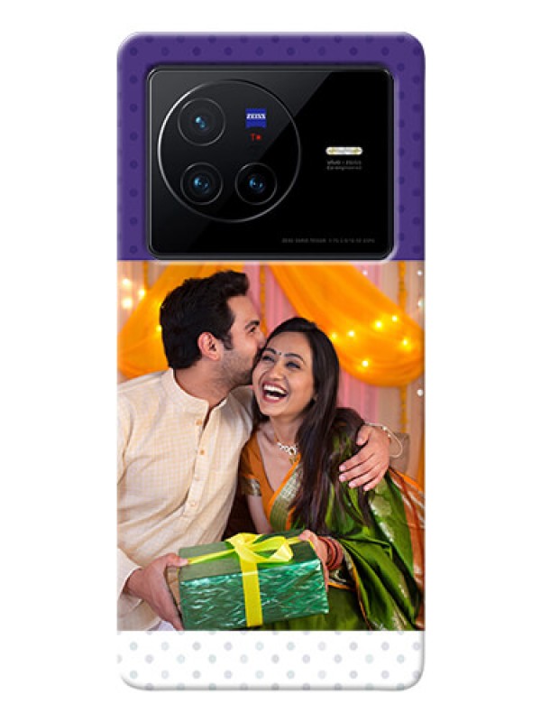 Custom Vivo X80 5G mobile phone cases: Violet Pattern Design