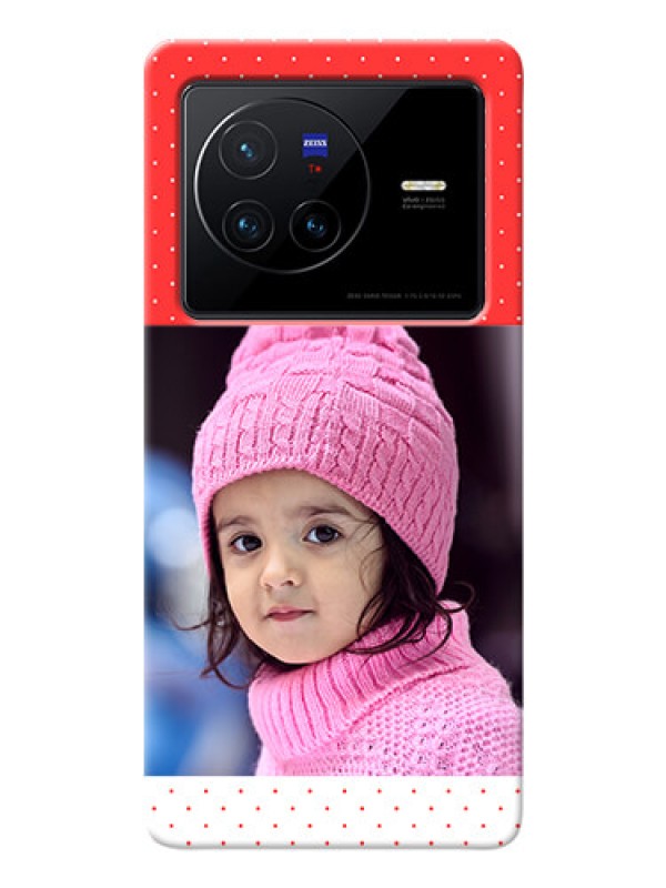 Custom Vivo X80 5G personalised phone covers: Red Pattern Design