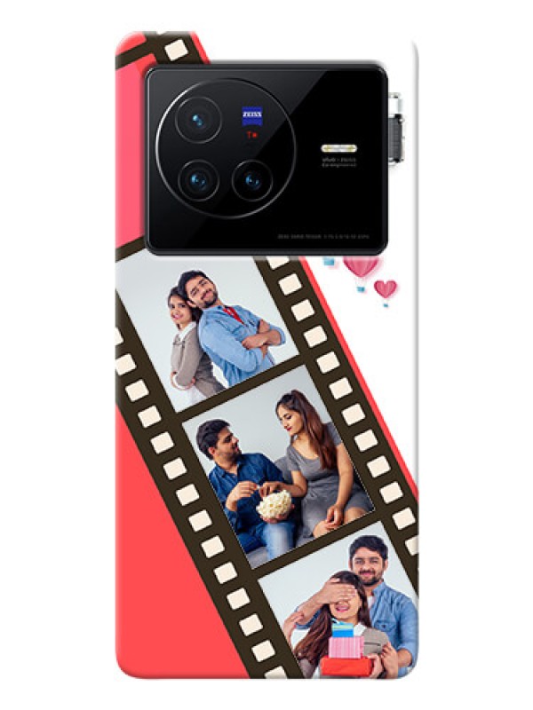 Custom Vivo X80 5G custom phone covers: 3 Image Holder with Film Reel