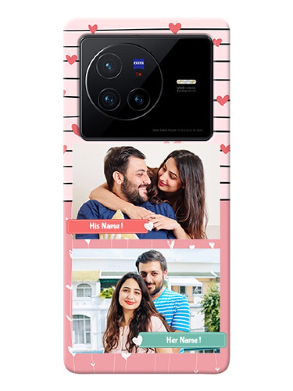 Custom Vivo X80 5G custom mobile covers: Photo with Heart Design