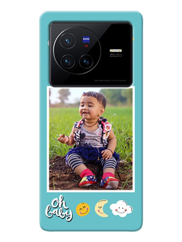 Custom Vivo X80 5G Personalised Phone Cases: Smiley Kids Stars Design