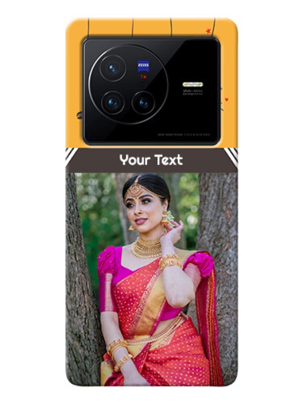 Custom Vivo X80 5G custom back covers with Family Picture and Icons 