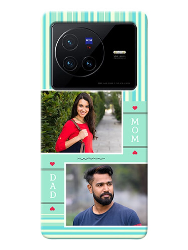Custom Vivo X80 5G custom mobile phone covers: Mom & Dad Pic Design