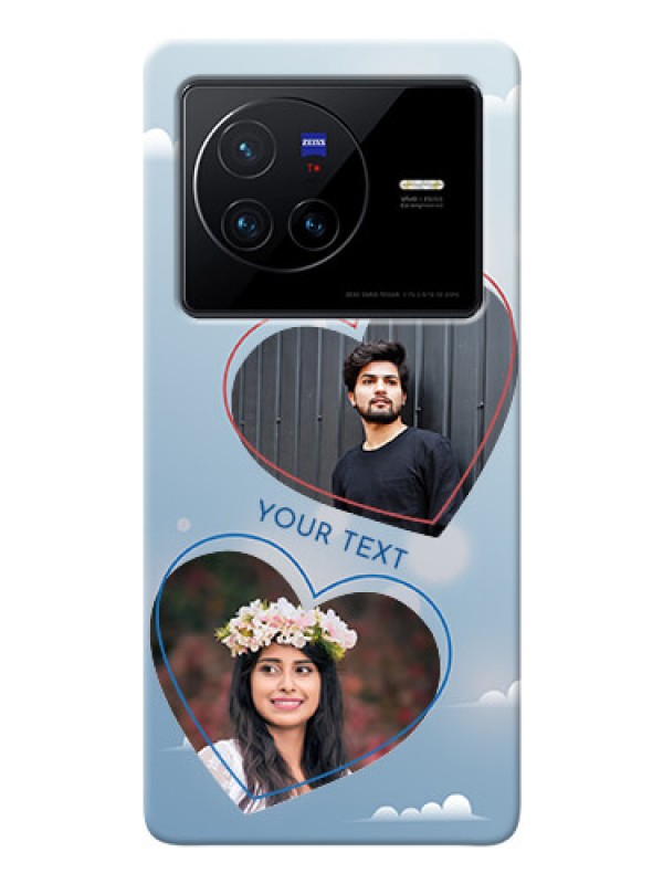 Custom Vivo X80 5G Phone Cases: Blue Color Couple Design 