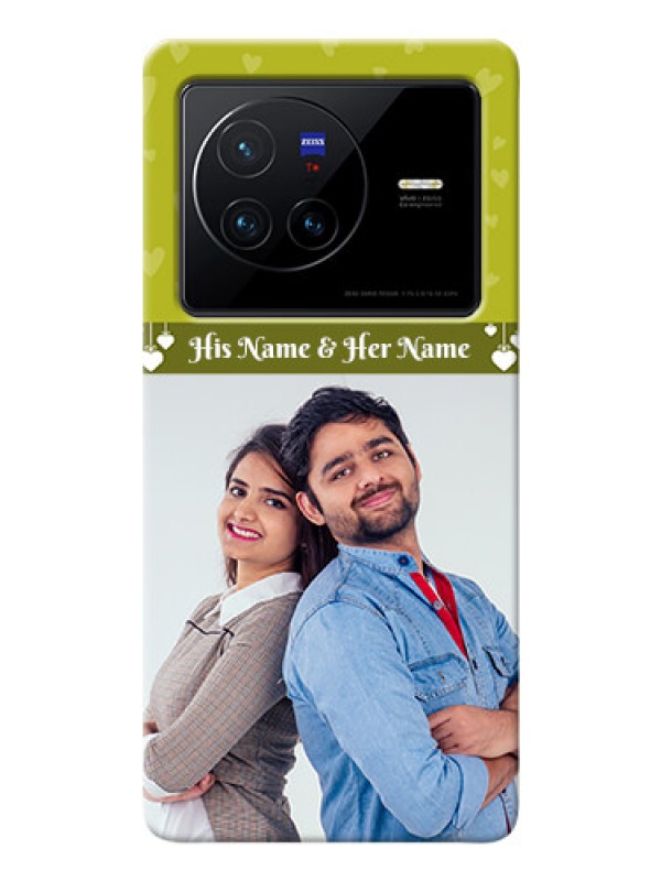 Custom Vivo X80 5G custom mobile covers: You & Me Heart Design